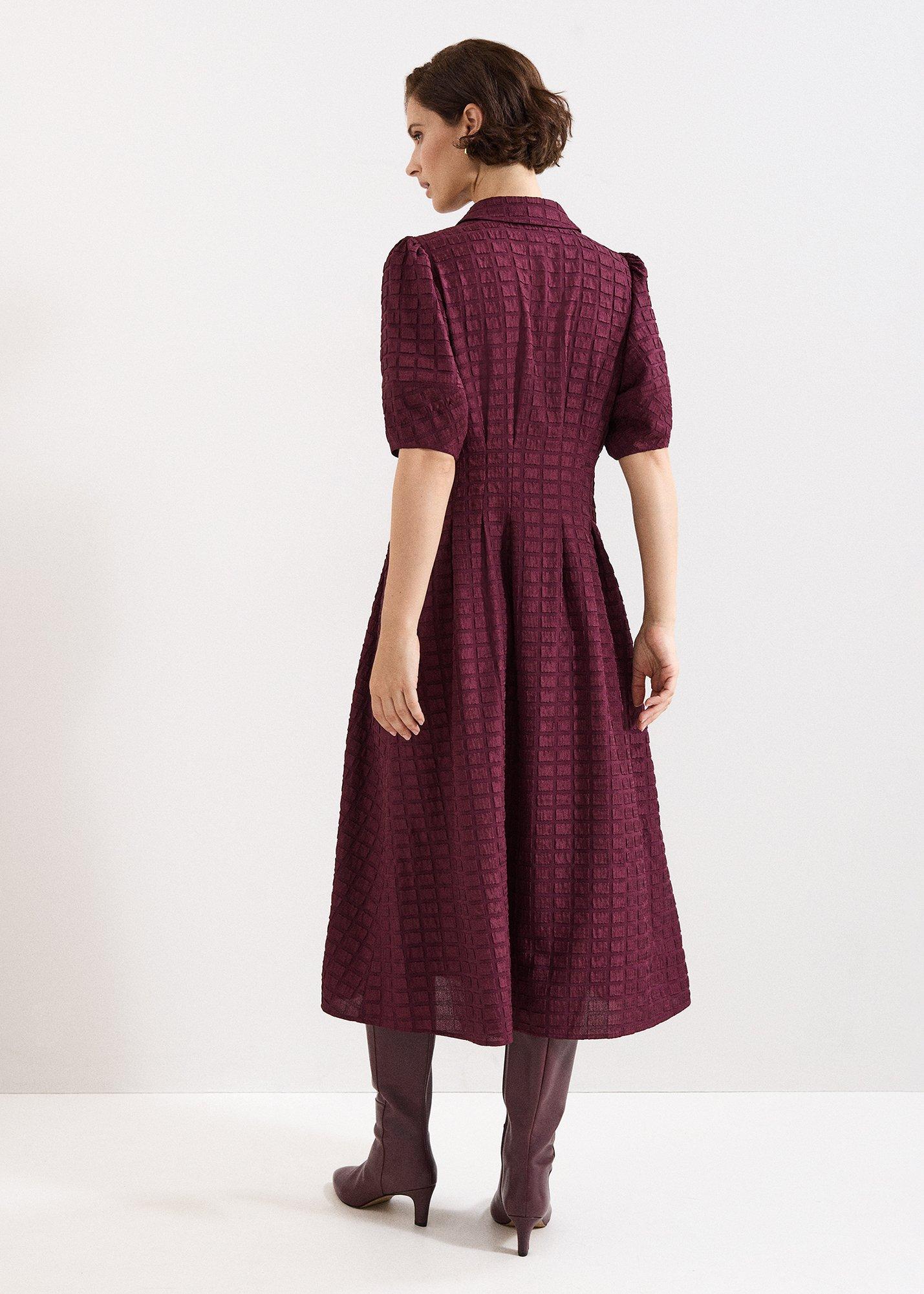Petite Yasmine Textured Midi Dress