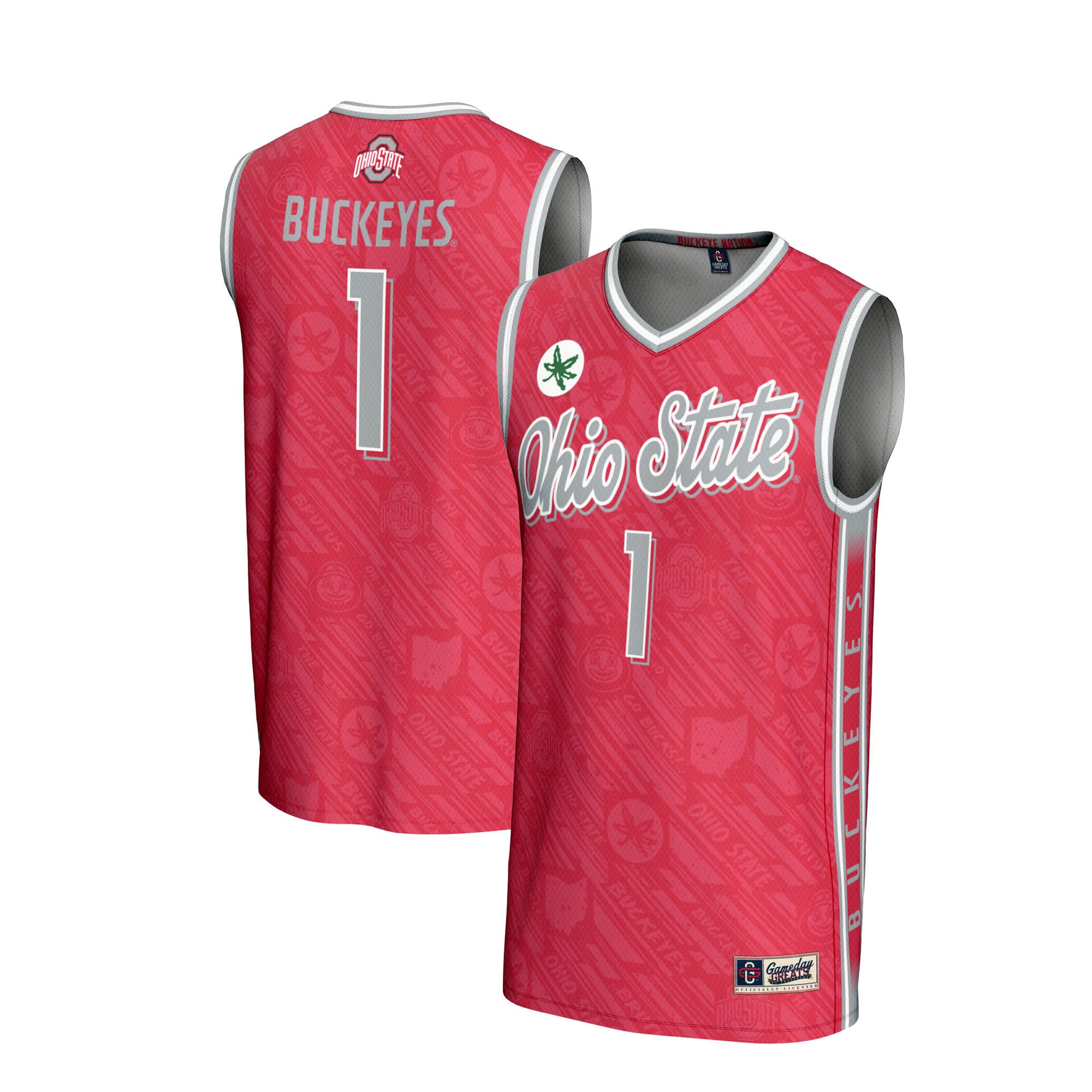 #1 Ohio State Buckeyes GameDay Greats Youth Lightweight Highlight Print Basketball Jersey - Scarlet