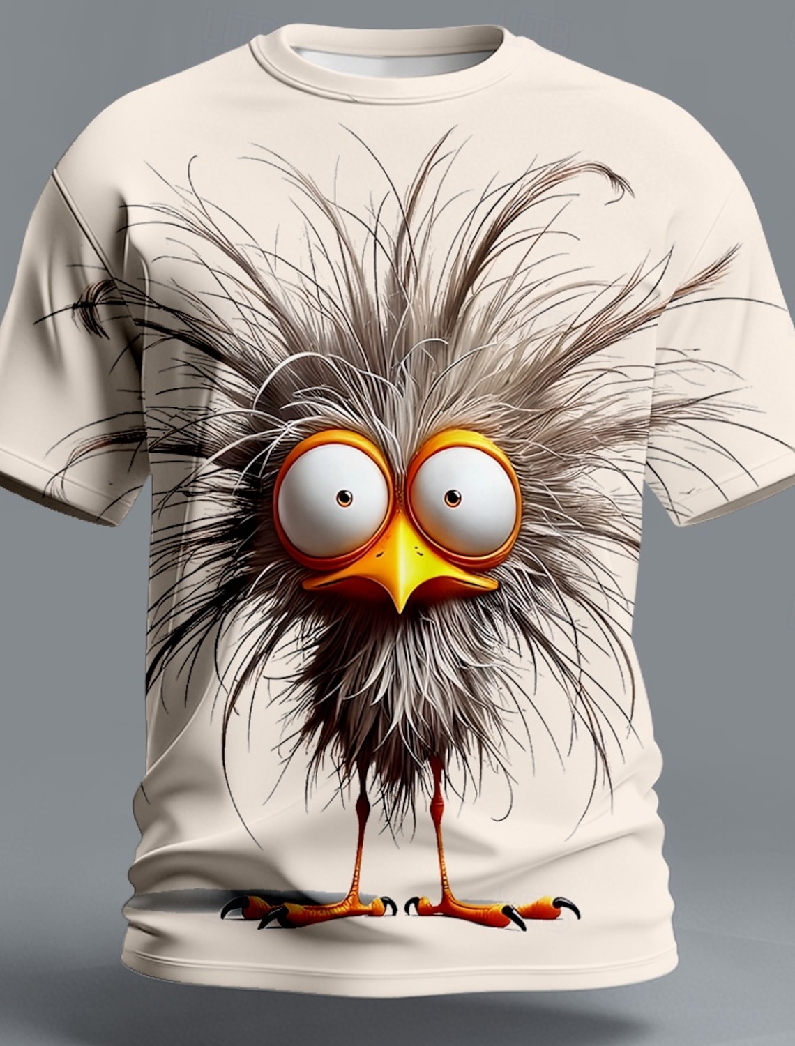 Men's Bird Grumpy T Shirt Short Sleeve T shirt 3D Print Crew Neck Shirt Exaggerated Designer Party Holiday Blue Black Yellow Summer Spring Clothing Apparel S M L XL XXL XXXL
