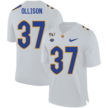 Men's None White 2024 official Qadree Ollison #37 embroidered Jersey