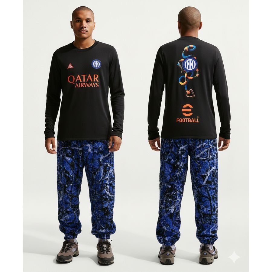 [EFKS] Inter ACG Dri FIT Academy Pro Pre Match Warm Black/Safety Training Orange Kit X