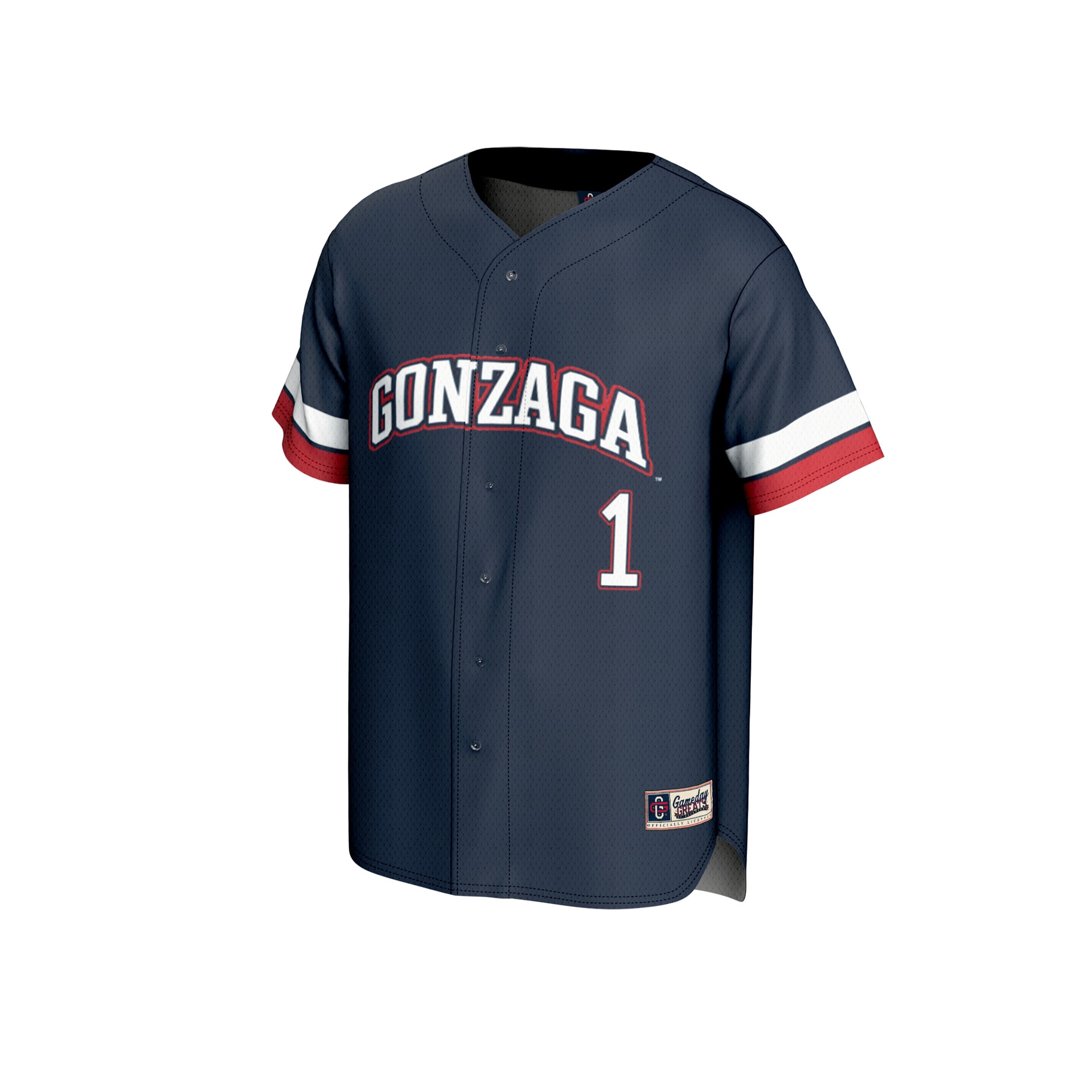 [DDG] Gonzaga Bulldogs GameDay Greats Unisex Collegiate Baseball Fashion Jersey - Navy