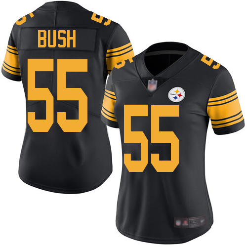 NFL P S Steelers #55 Devin Bush Limited Black Jersey - Fan Favorite