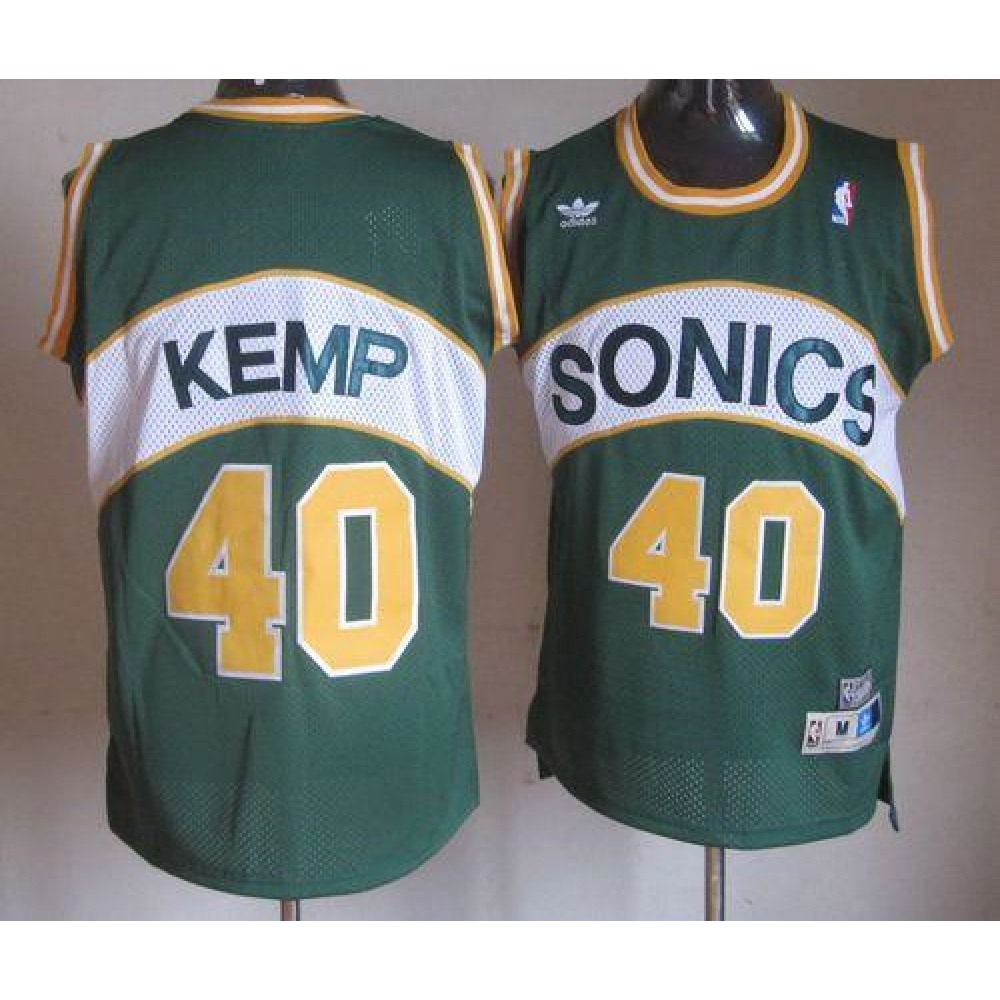 Collector's Item Retro Men's Thunder #40 Shawn Green Basketball Jersey