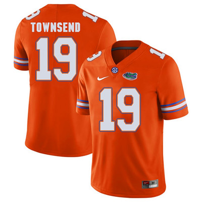 Men's None Orange 2024 game jersey Johnny Townsend #19 home jersey