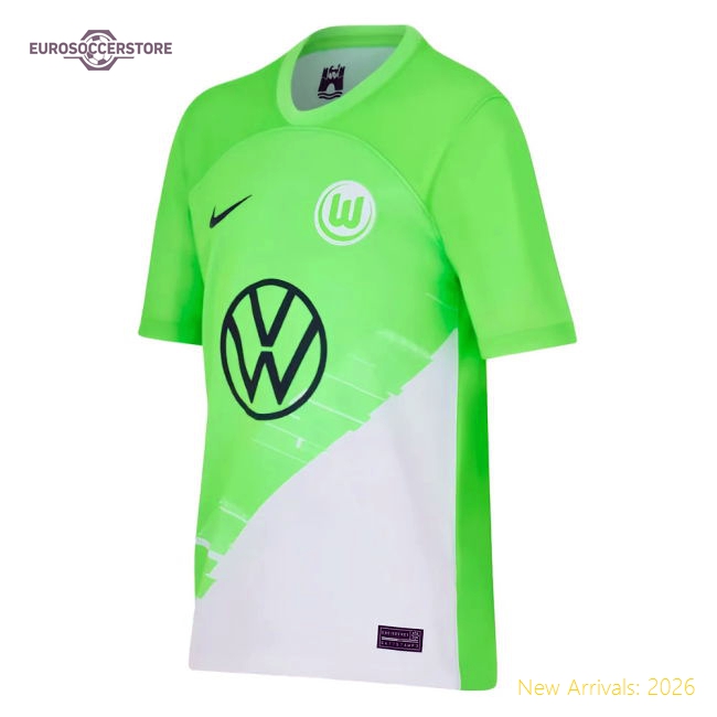 Vfl Wolfsburg Children 2023 Home Jersey Shirt Football Fan Apparel