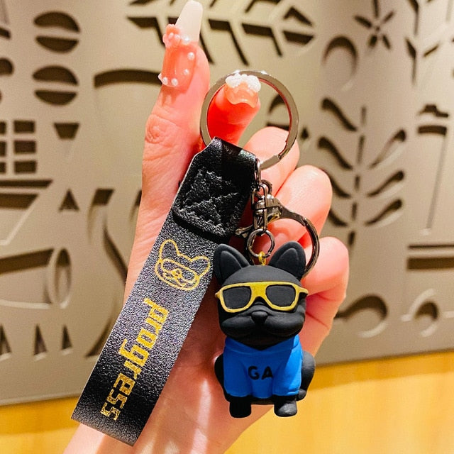Frenchie Punk Key Chain – Unique Bag Pendant for Stylish Accessorizing