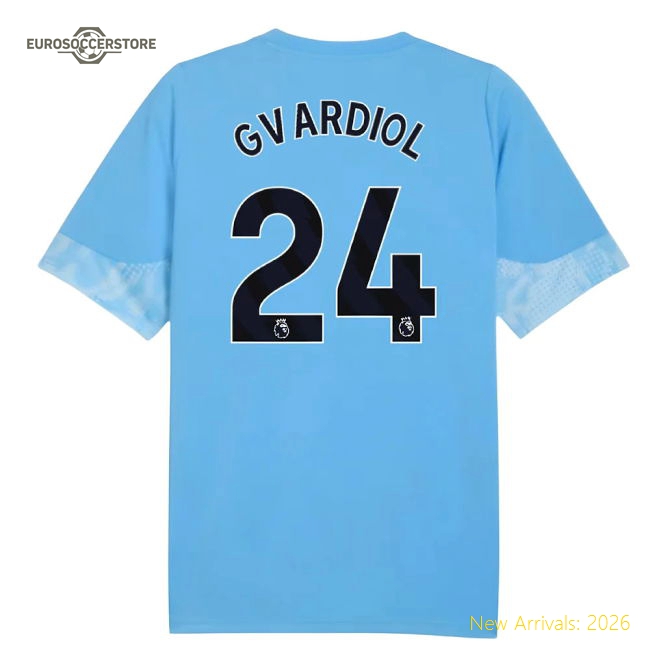2025-2026 Man City Kids Premium Gvardiol Jersey Aeroready