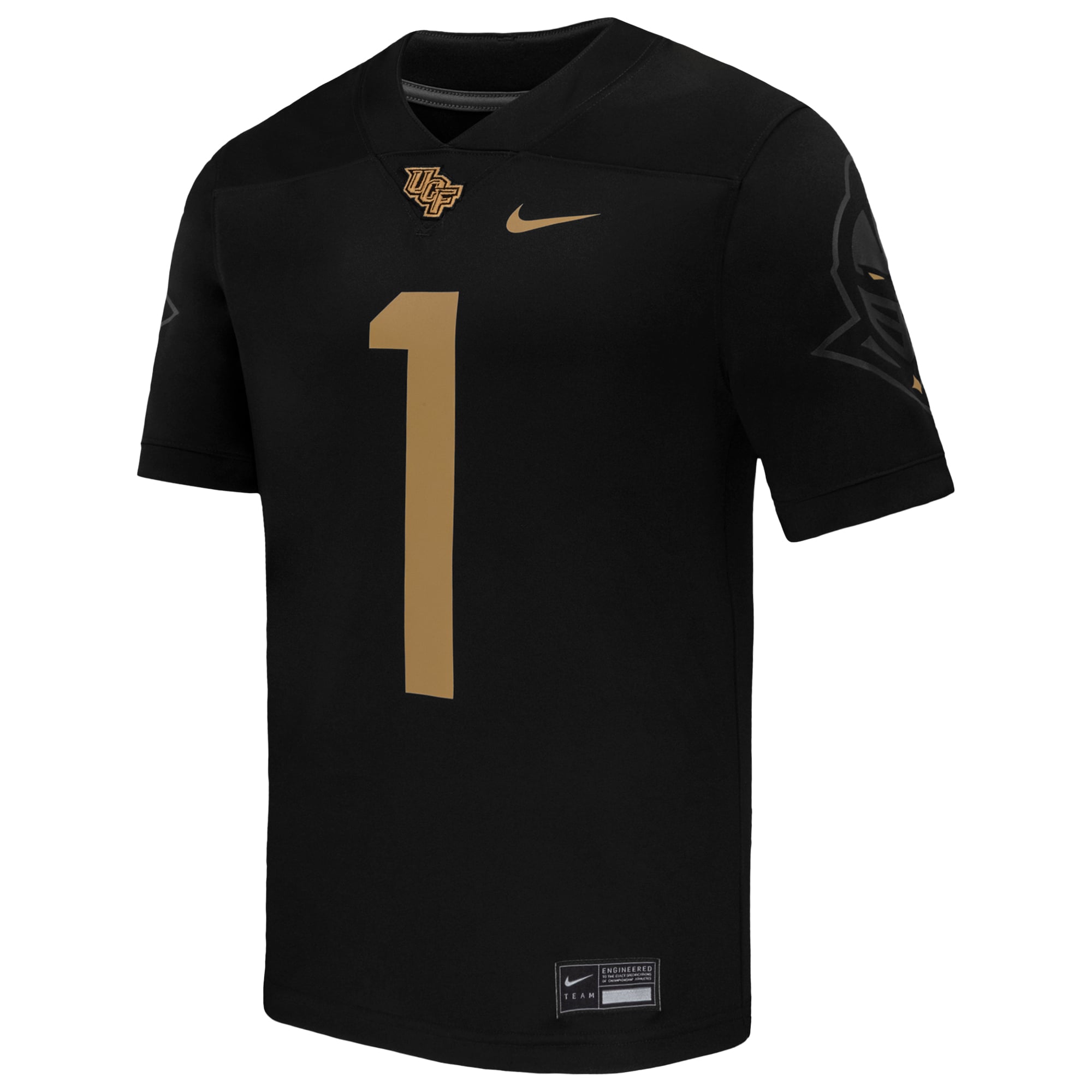 Men's #1 Black UCF Knights Alternate Game Football Jersey