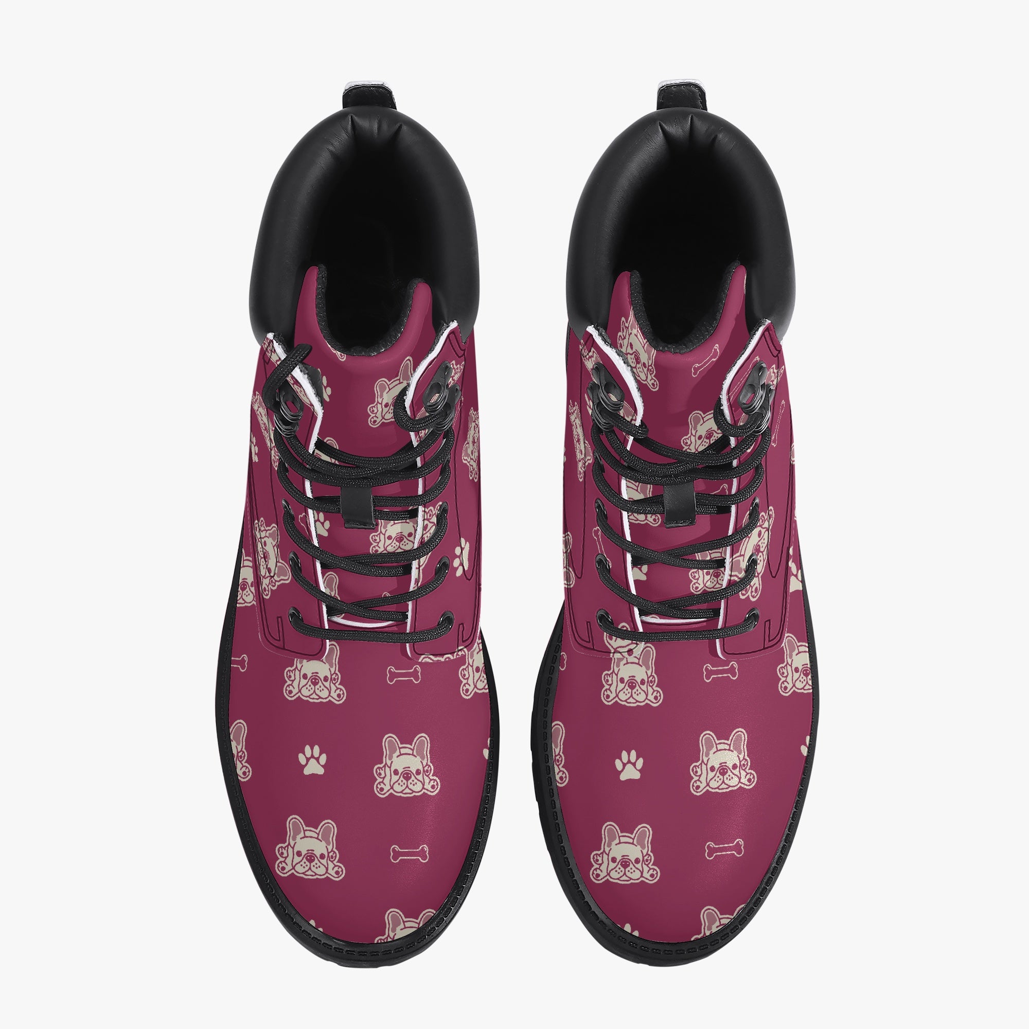 French Bulldog Themed Casual Leather Boot Everyday Use | Premium Quality