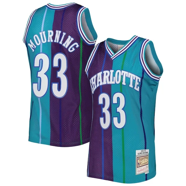 Alonzo Mourning CHA Swingman Jersey - trendy authentic casual