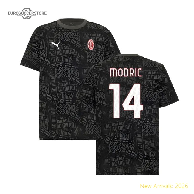 Ac Milan Premium Modric Tee Jersey Stretchy Moisture-wicking