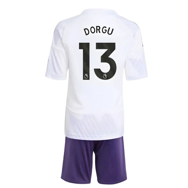 Men's 2025-2026 Man Utd Away Mini Kit (Dorgu 13)