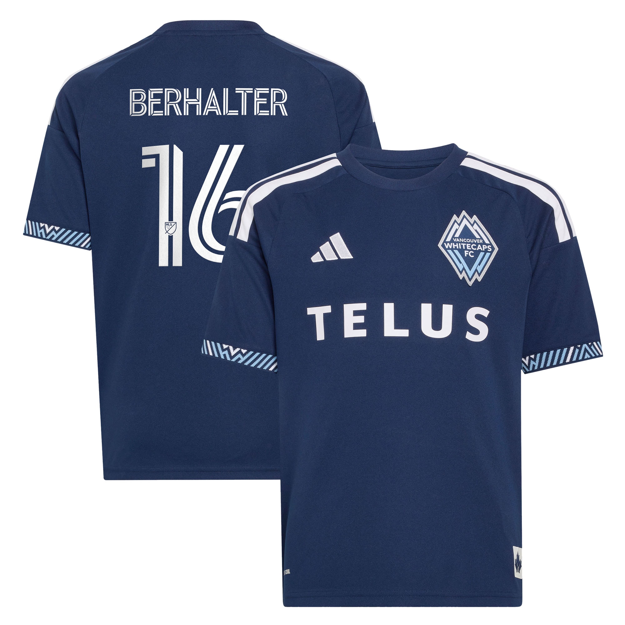 [SJH] Sebastian Berhalter Vancouver Whitecaps FC Youth The Coastal Jersey Replica Jersey - Blue