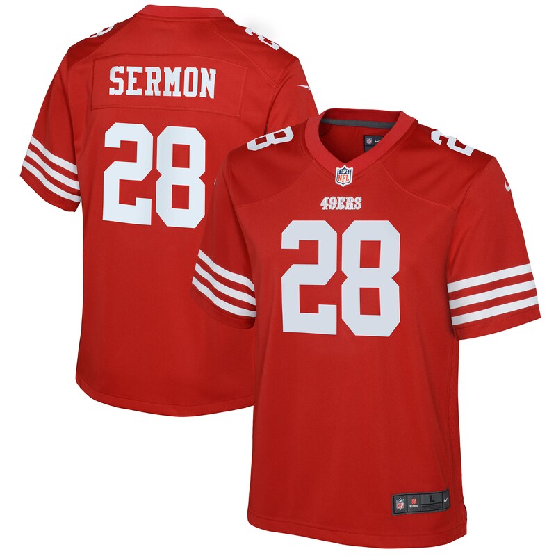 Trey Sermon San Francisco 49ers Nike Youth Game Jersey - Sca...