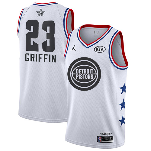 DET White Nike D. Pistons #23 NBA Jersey NBA Fan Apparel Game Day Wear