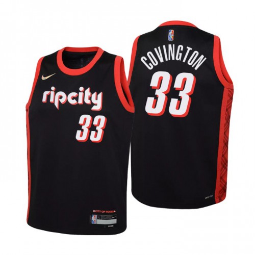 Portland Trail Portland Trail Blazers #33 Robert Covington Youth Nike Black 2021/22 Swingman Jersey ¨C City Edition Youth