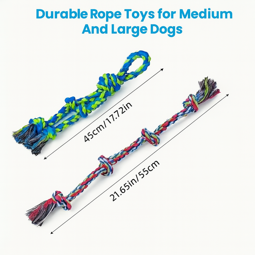 Knotzilla Frenchie Knot Chew Toy – Durable Indestructible Tug Rope Toy