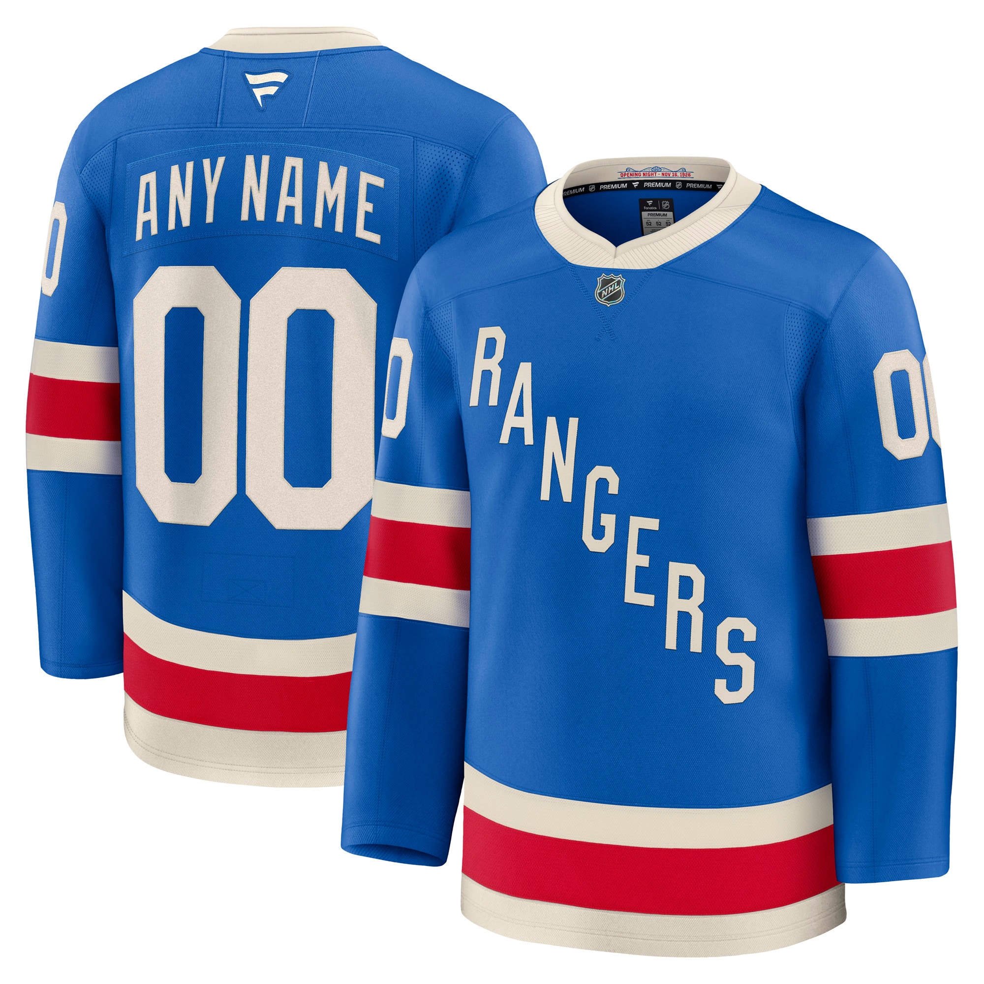 [ESK] New York Rangers Centennial Premium Custom Jersey - Blue