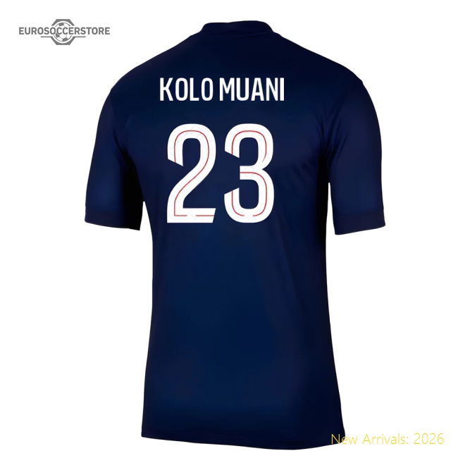 Popular 2025-2026 Psg Paris Saint Germain Home Shirt (Kolo Muani 23)