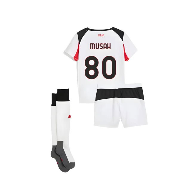 Acm Ac Milan Away Mini Kit Musah #80 Match Quality Enthusiastic 20...