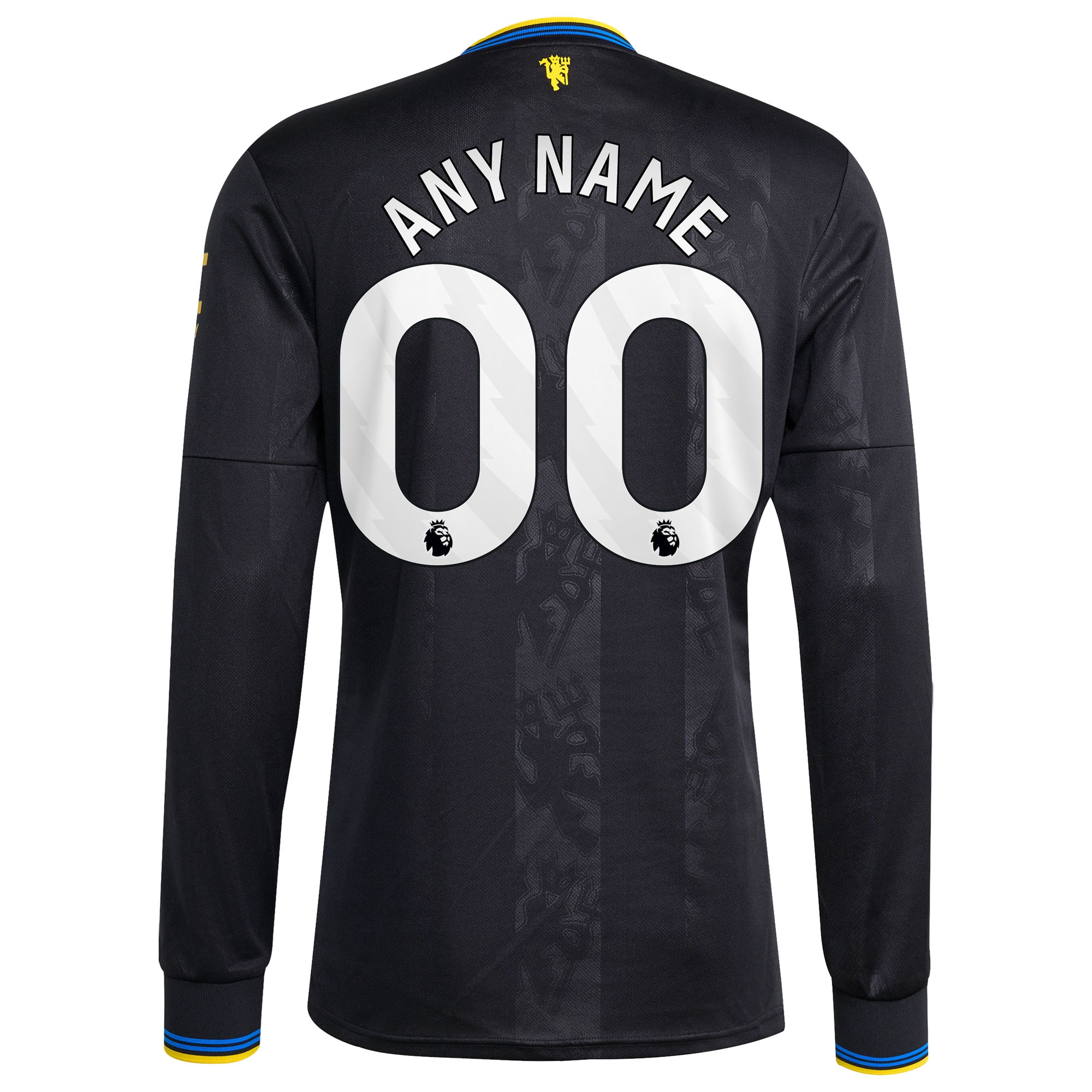 [SJH] Manchester United 2025/26 Third Replica Long Sleeve Custom Jersey - Black
