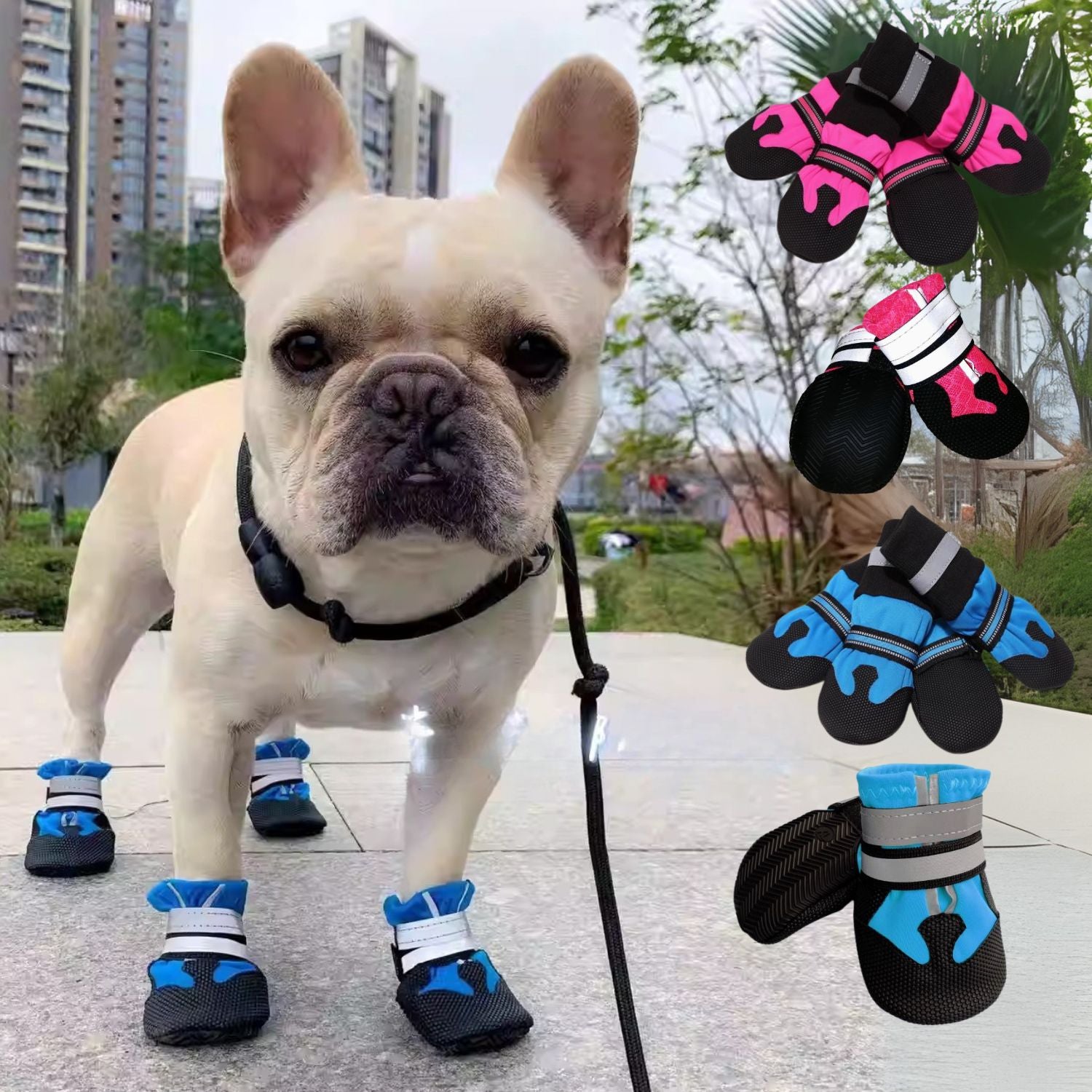 Minimal-Aesthetic Pawluxe French Bulldog Waterproof Shoes – Soft-sole...