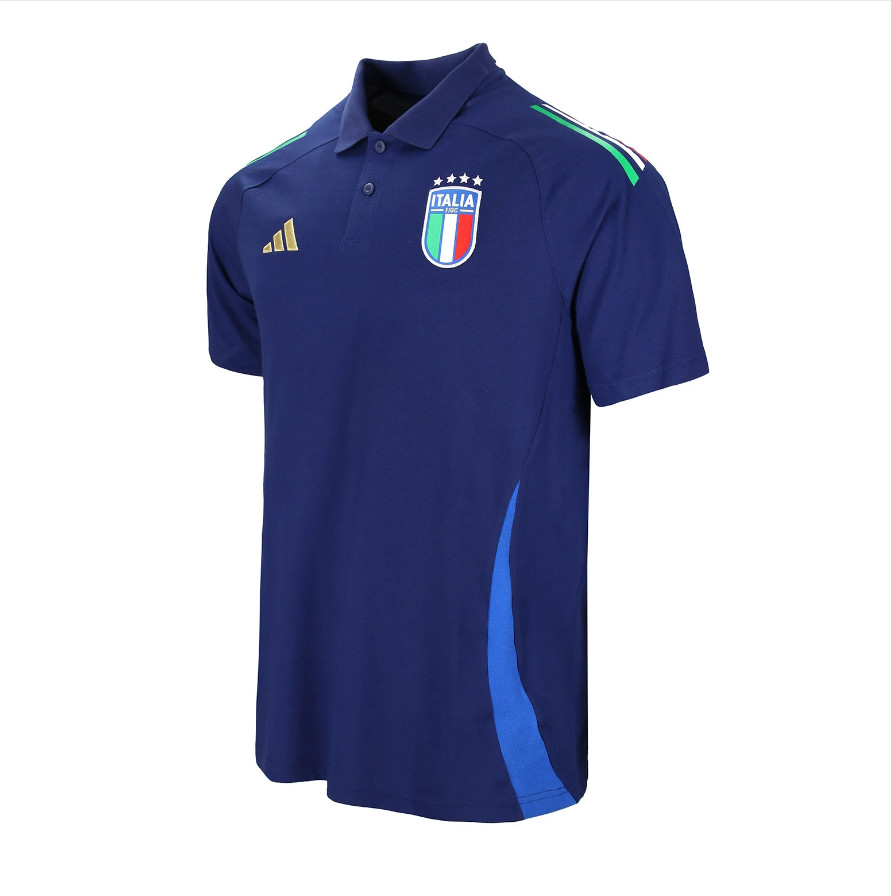 Licensed Elite Moisture Wicking 2024 Italy Navy Blue Polo Shirt
