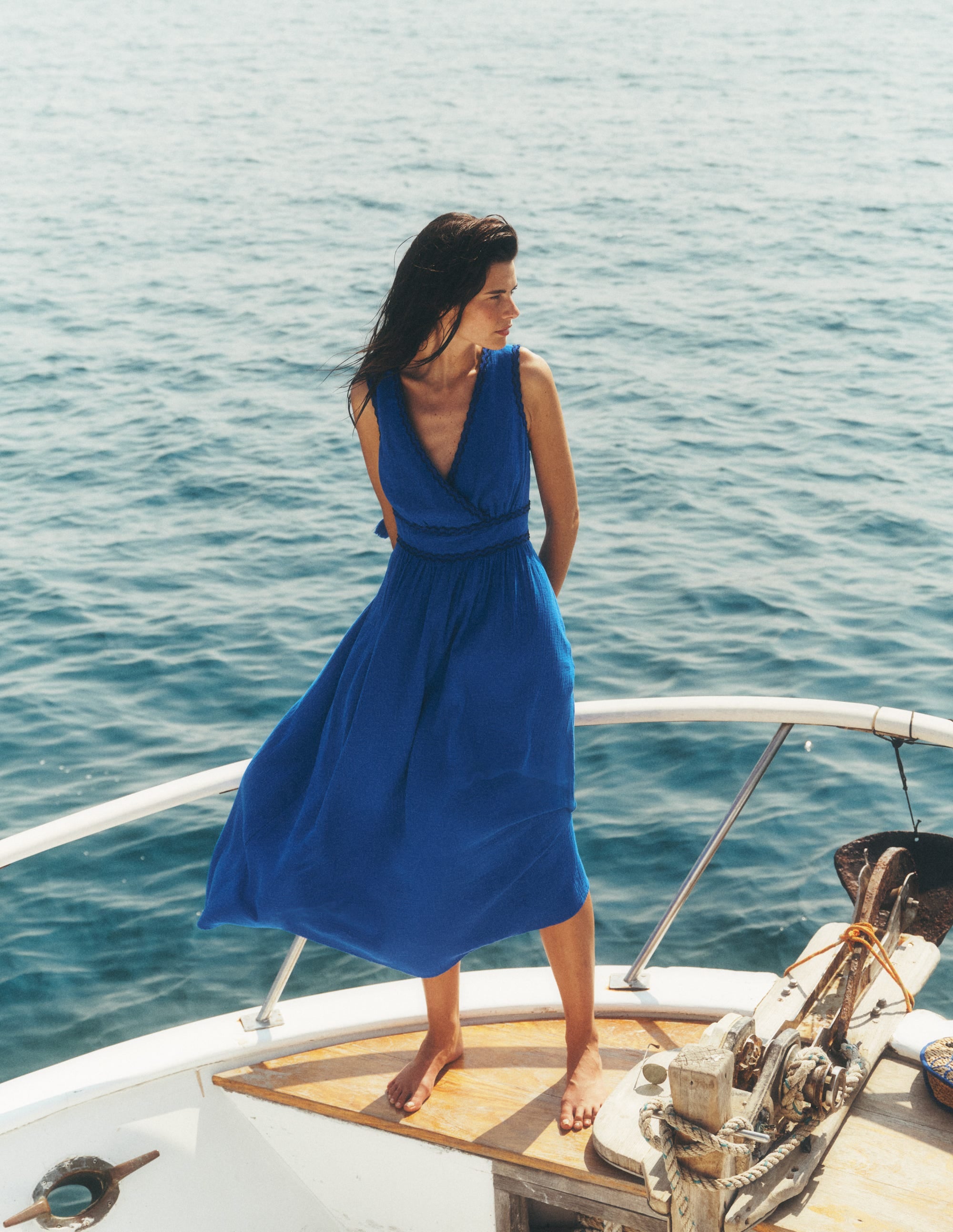 Lorna Trim Double Cloth Dress