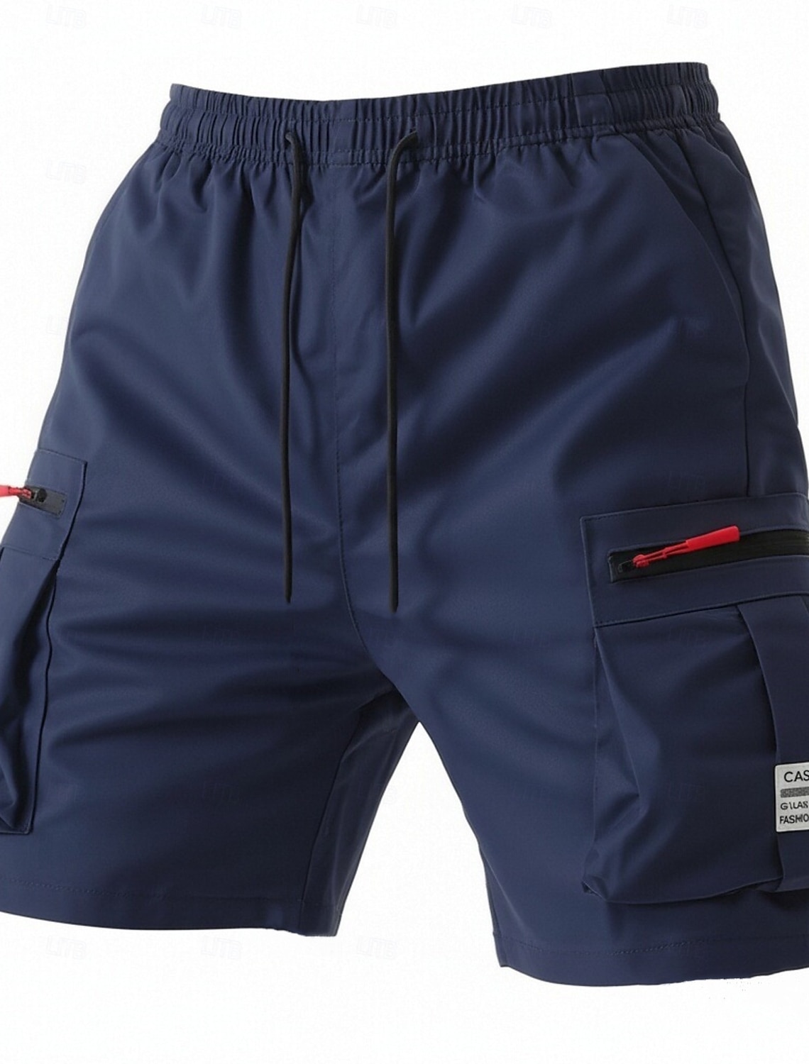 Men's Tactical Cargo Shorts Casual Pocket Elastic Waist Plain Solid #3