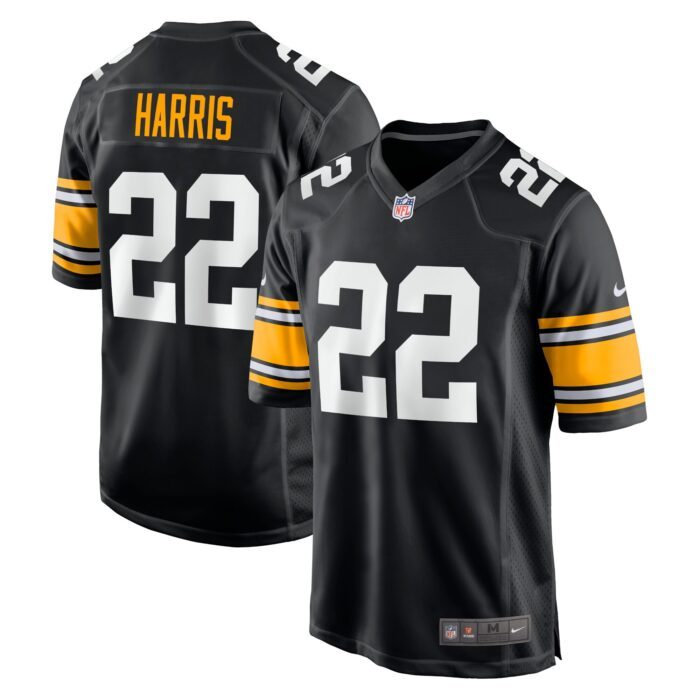 Men's Pittsburgh Steelers Najee Harris Nike Black Home Pla...