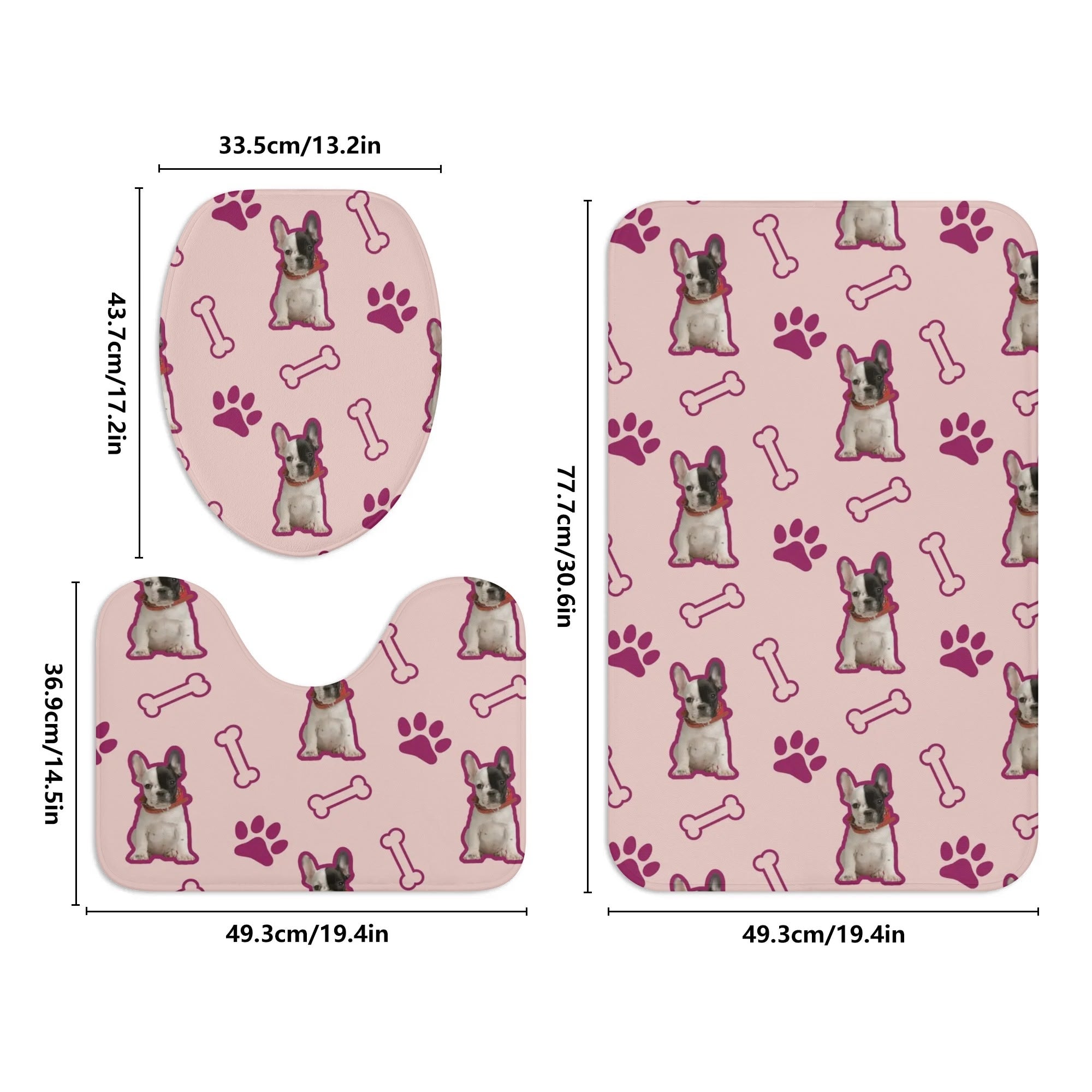Street-Ready Personalized Bathroom Set With Your Frenchie’s Image for...