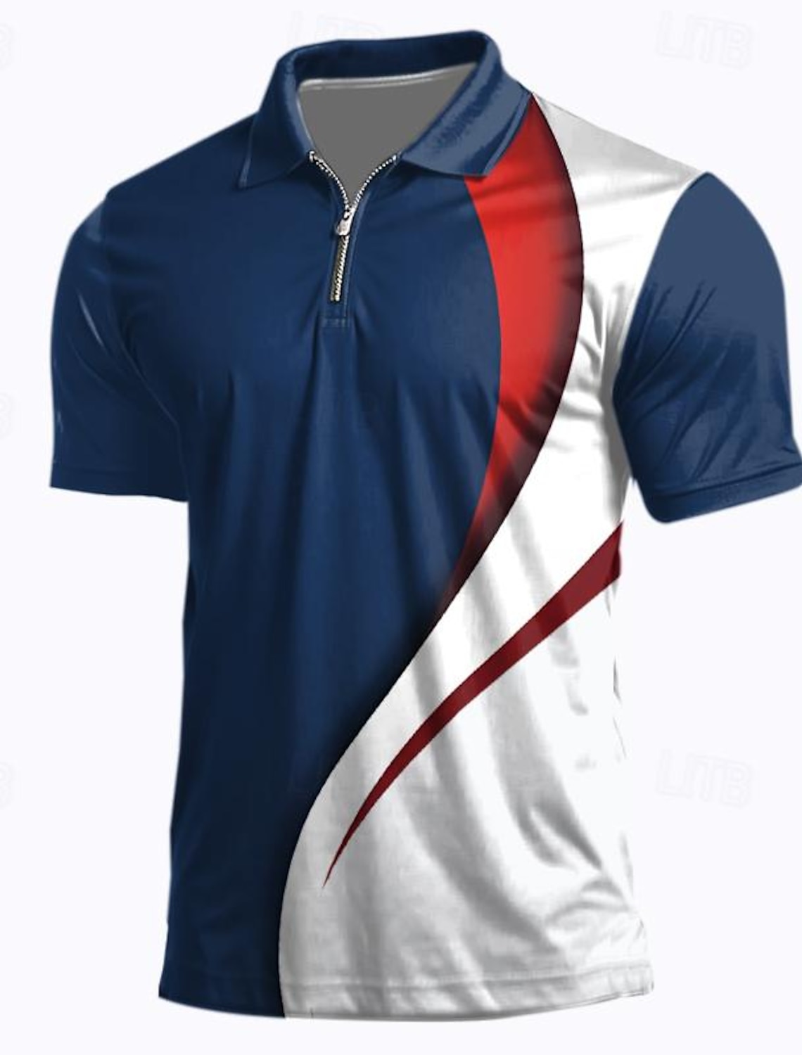 4th of July 2026 250th Men's American Flag Veterans Waffle Polo Shirts Golf Shirt Short Sleeve Polo Shirts Collared Shirts Casual Streetwear Vacation Wear Party Outfits 3D Print Buttons Summer Spring