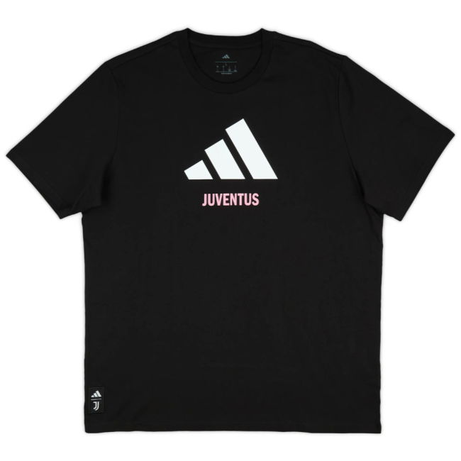 2025-2026 Juventus Seasonal Graphic Tee (Black) (Your Name)