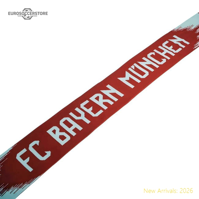 Authentic Match-Day 2025-2026 Bayern Munich Scarf (Red)