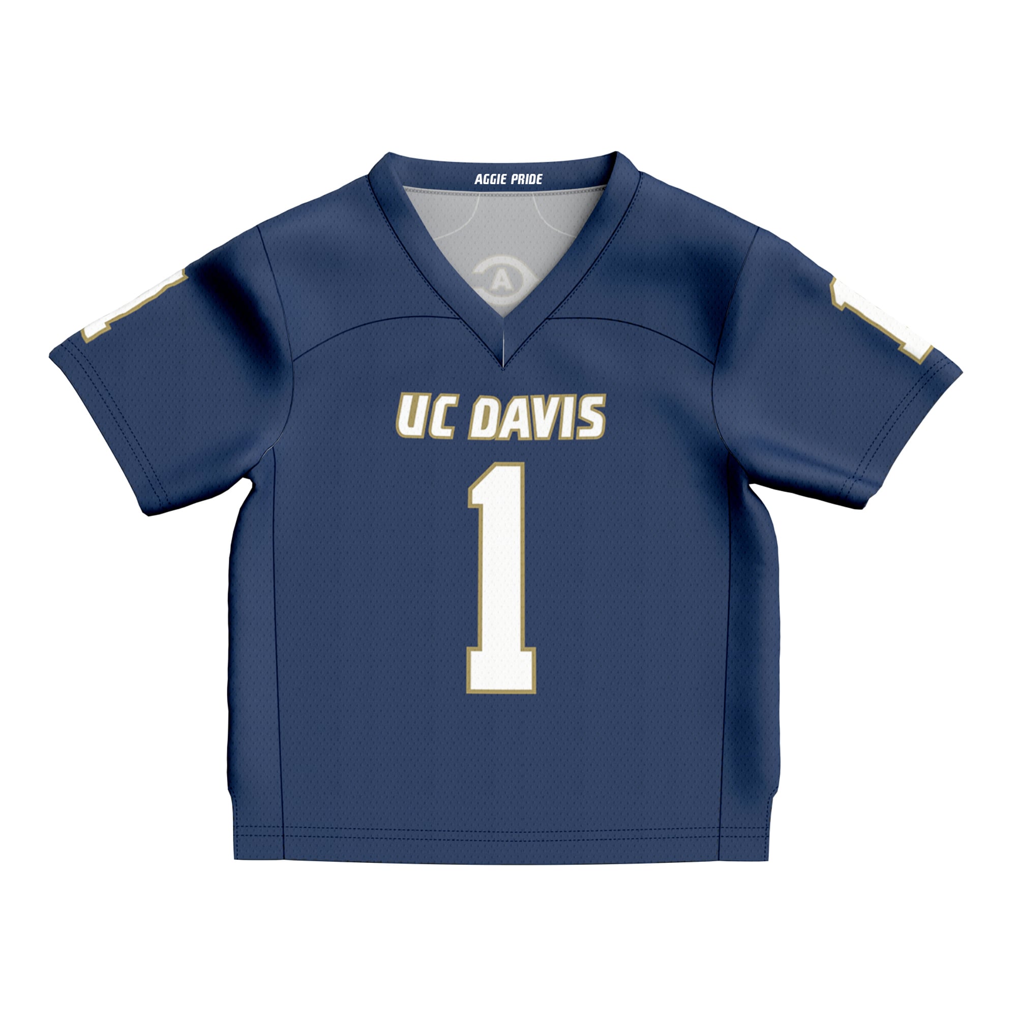 Toddler Navy UC Davis Aggies Lightweight Collegiate Football Fashion Jersey