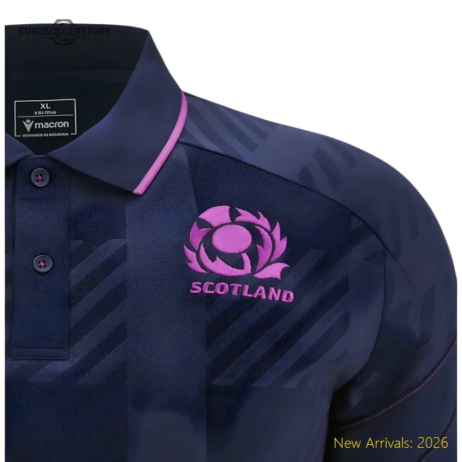 2025-2026 Scotland Rugby Travel Polo Shirt (Navy) - Kids