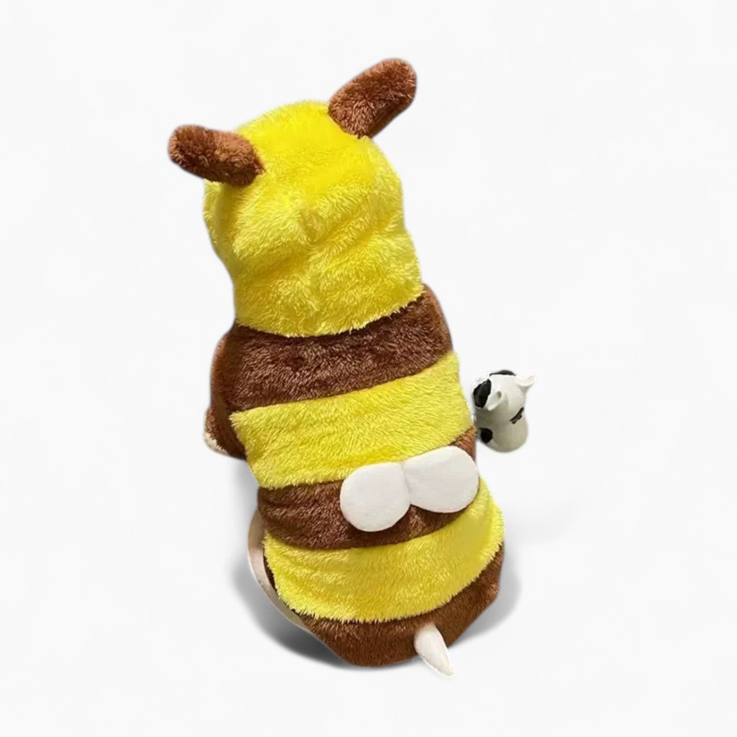 Minimal-Aesthetic Bulmble Frenchie Bee Hoodie Costume – Soft Plush Fl...