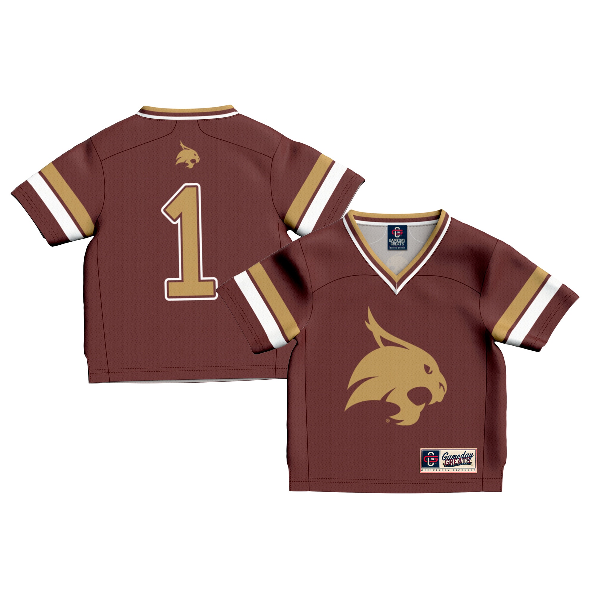 [Toddler] Texas State Bobcats #1 Football Jersey - Maroon | Stadium Series 2026/27