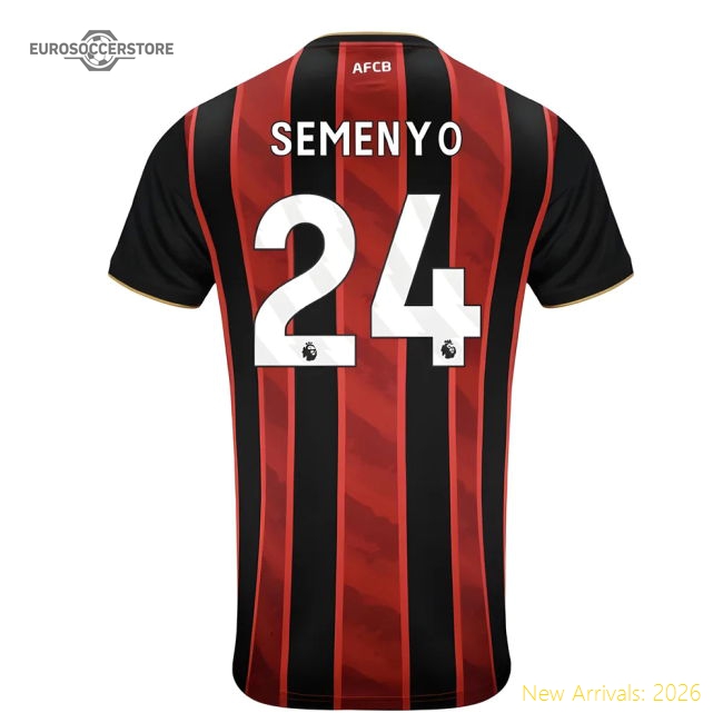 Authentic 2025-2026 Bournemouth Home Shirt (semenyo 24) - Premium