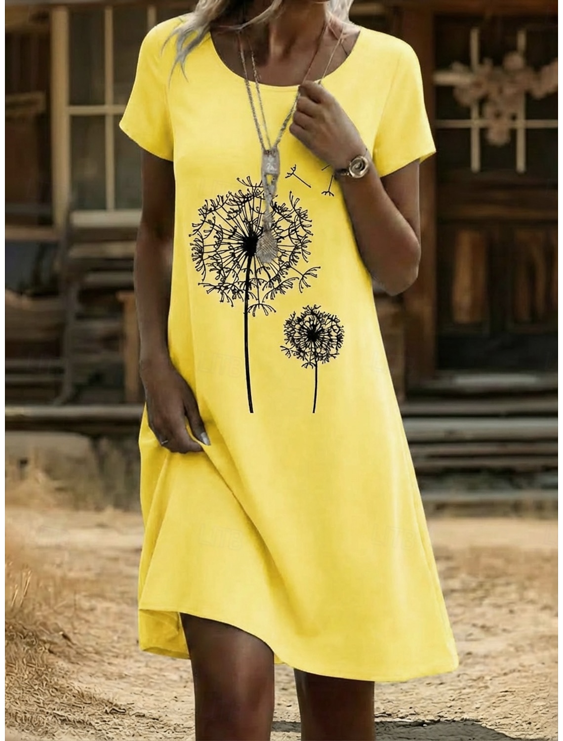 Women's Mini Dress Casual Dress T Shirt Dress Tee Dress Floral Dress Fashion Modern Daily Outdoor Vacation Regular Fit Graphic Geometric Short Sleeve Crew Neck White Yellow Navy Blue Grey Summer