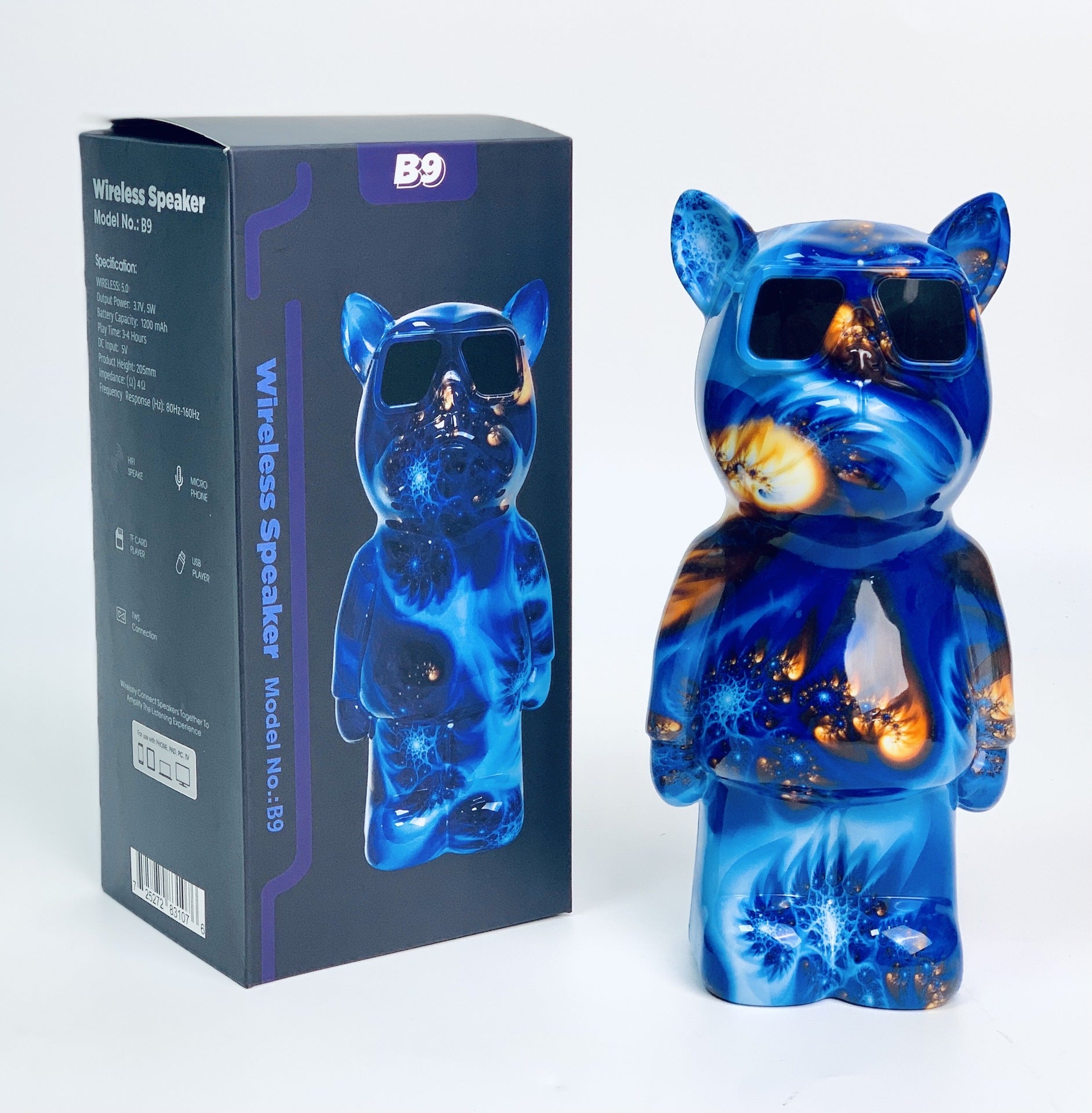 Premium WoofWave B9 Painted Frenchie Shape Bluetooth Speaker