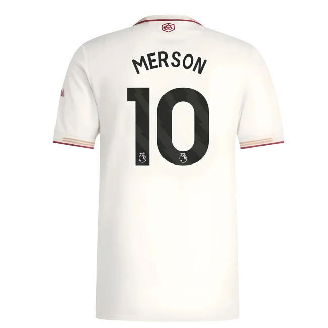 Stretchable Genuine 2025-2026 ARS Third Football Shirt Merson 10#991
