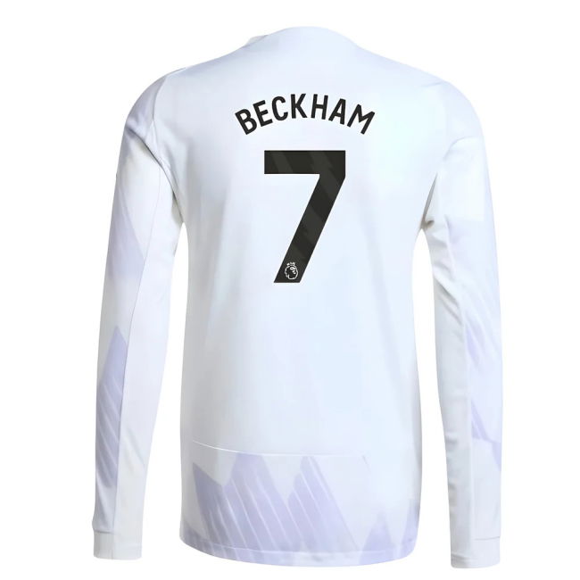 2025-2026 Man Utd Authentic Long Sleeve Away Top (Beckham 7)