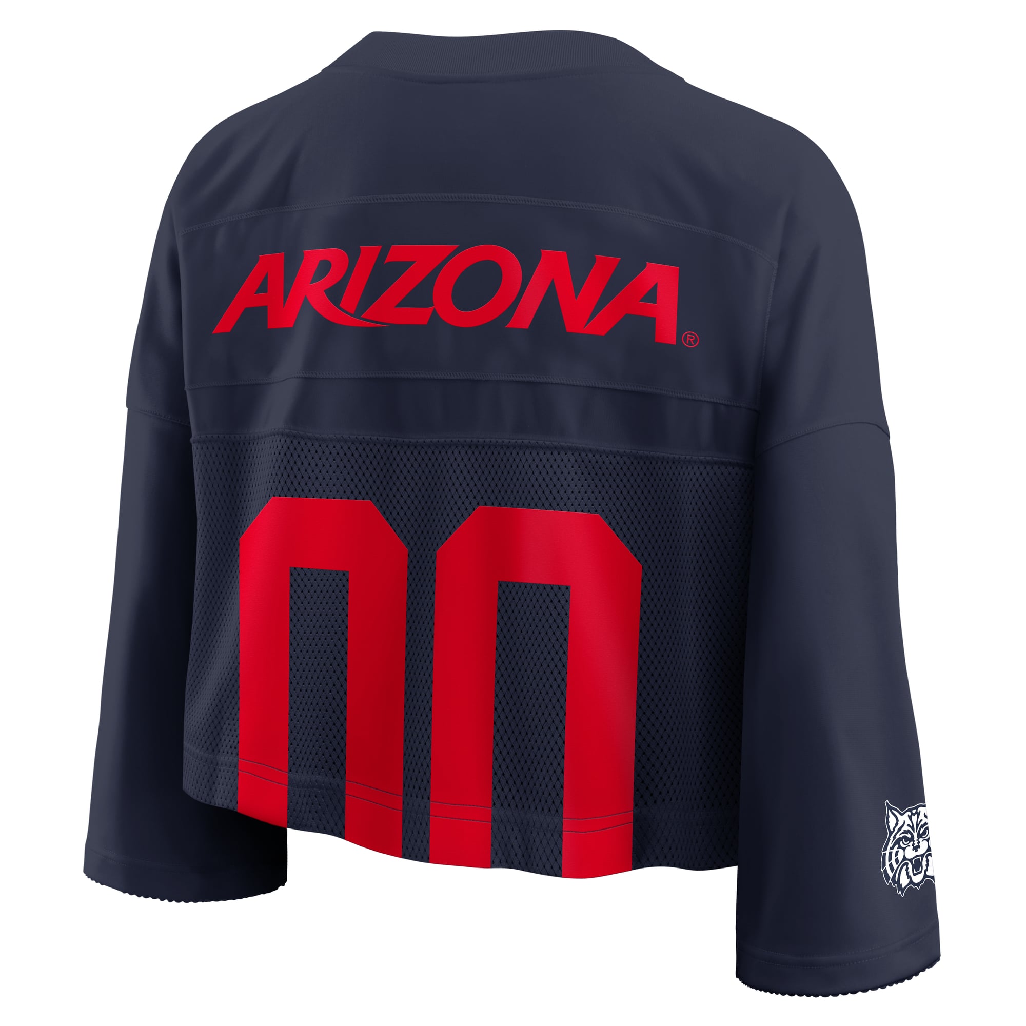 Arizona Wildcats Nike Women's Cropped Mesh Dri-FIT Fashion Jersey - Navy