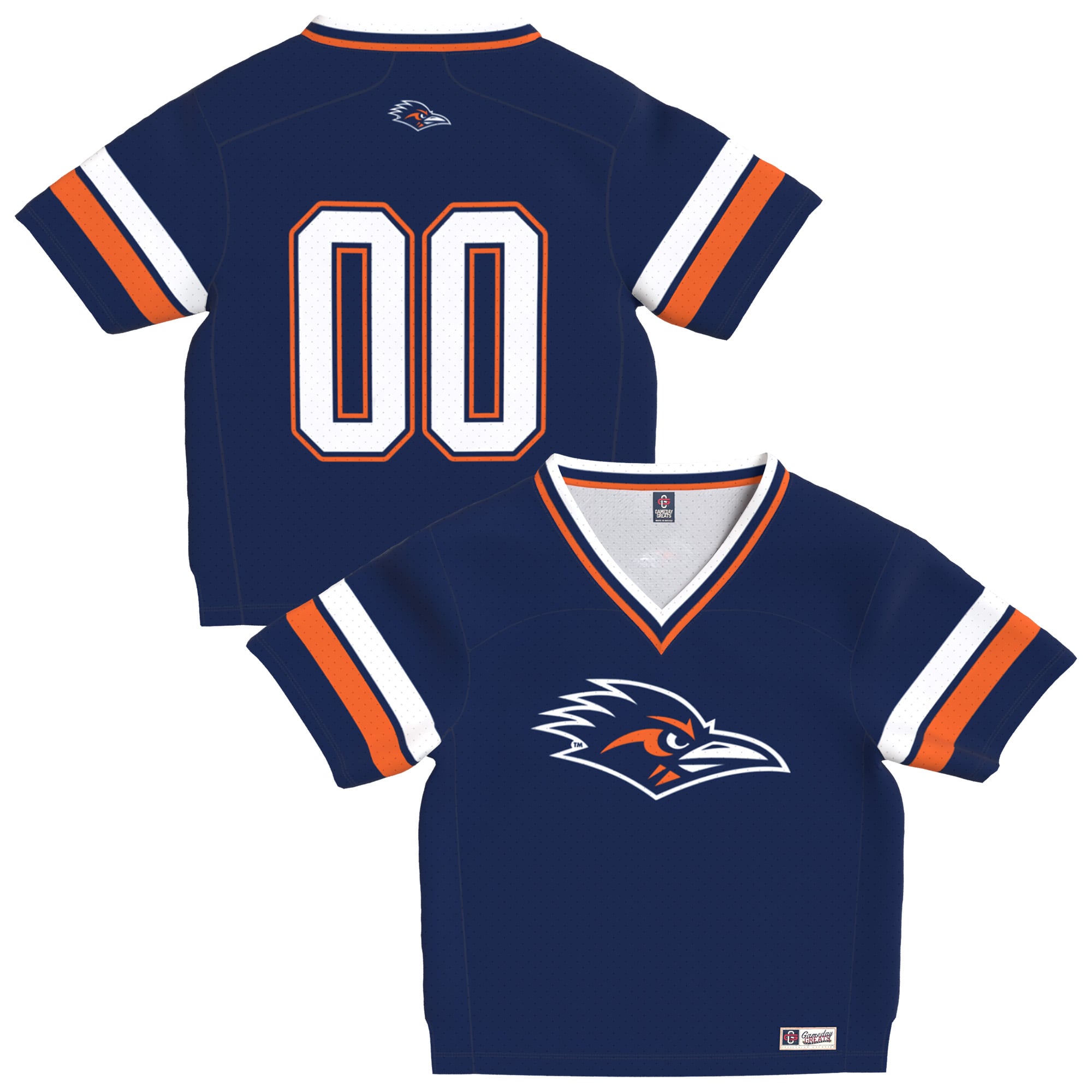 Toddler Navy UTSA Roadrunners Lightweight Collegiate Football Fashion Jersey