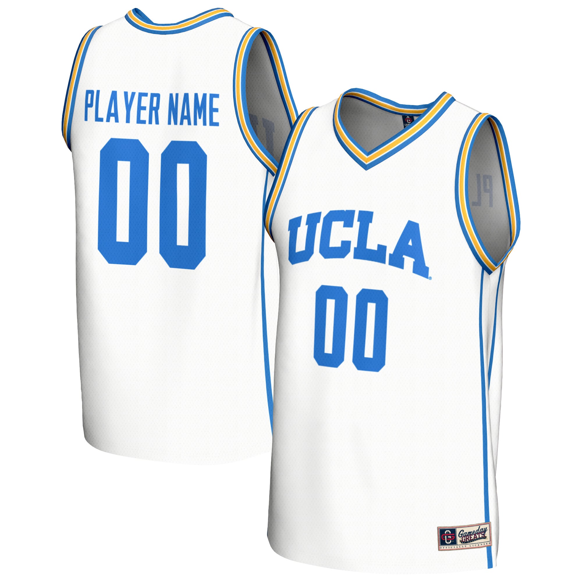UCLA Bruins GameDay Greats Unisex NIL Pick-A-Player Lightweight Basketball Fashion Jersey - White