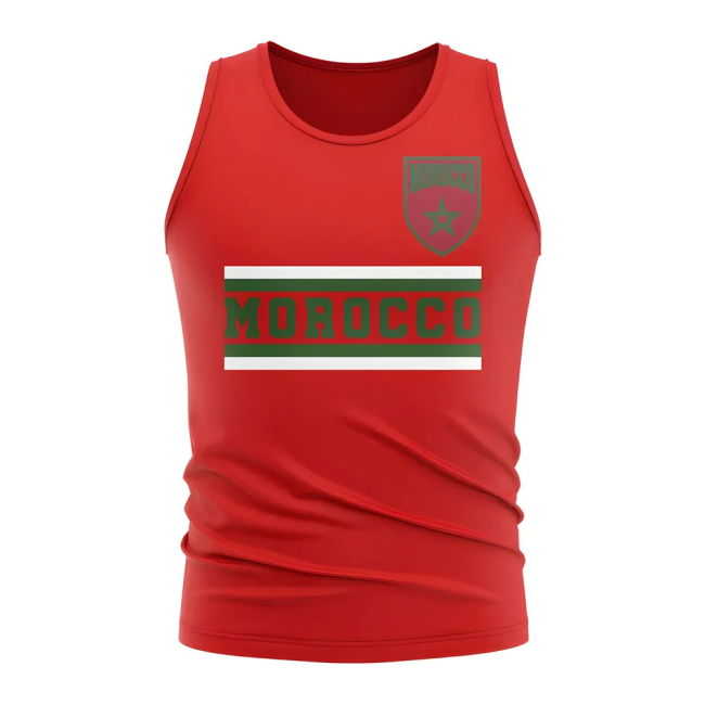 Tournament-Edition Morocco Core Football Country Sleeveless Tee (Red)