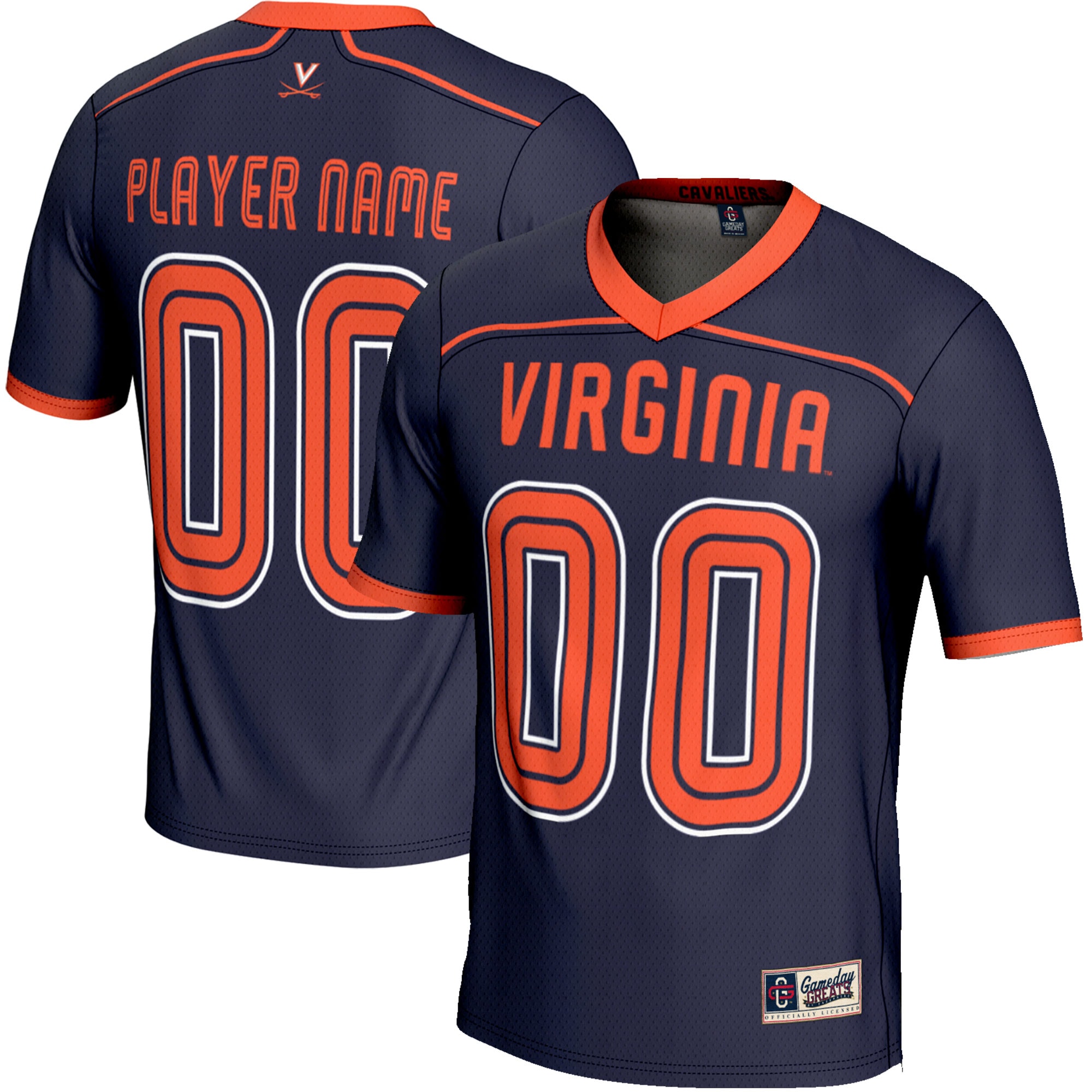 [NJP] Women's Virginia Cavaliers GameDay Greats NIL Pick-A-Player Lightweight Men's Lacrosse Jersey - Navy