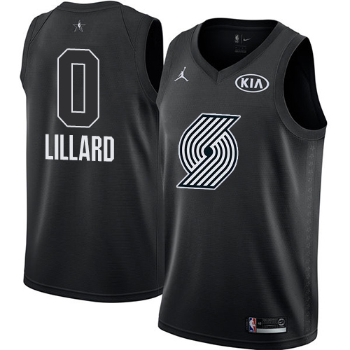 High-Quality Trail Blazers #0 Damian Lillard 2018 Icon NBA Swingman